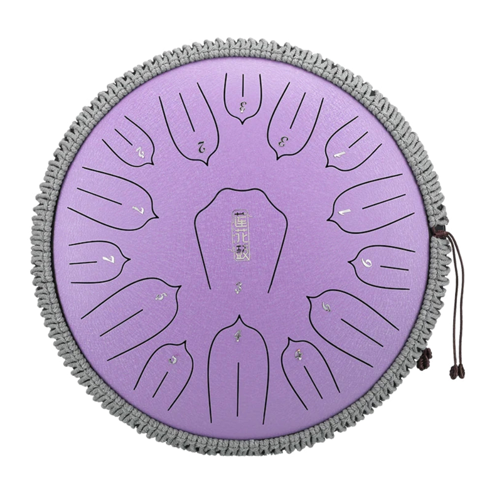 HUASHU THS15-14 Carbon Steel Tongue Drum 14 Inch 15 Notes C Major (2 Colors Available)