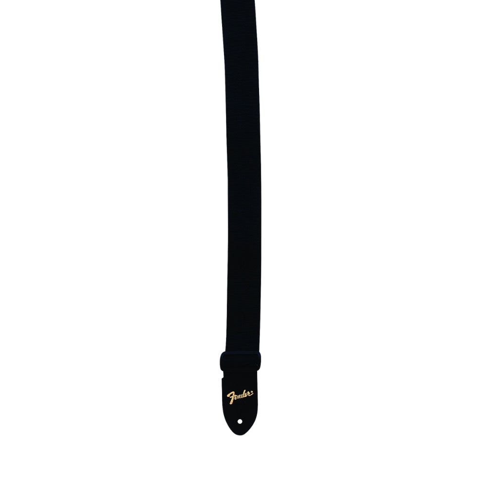 Fender 2" Polyester Strap, Leather End (Multiple Logo Colors Available)