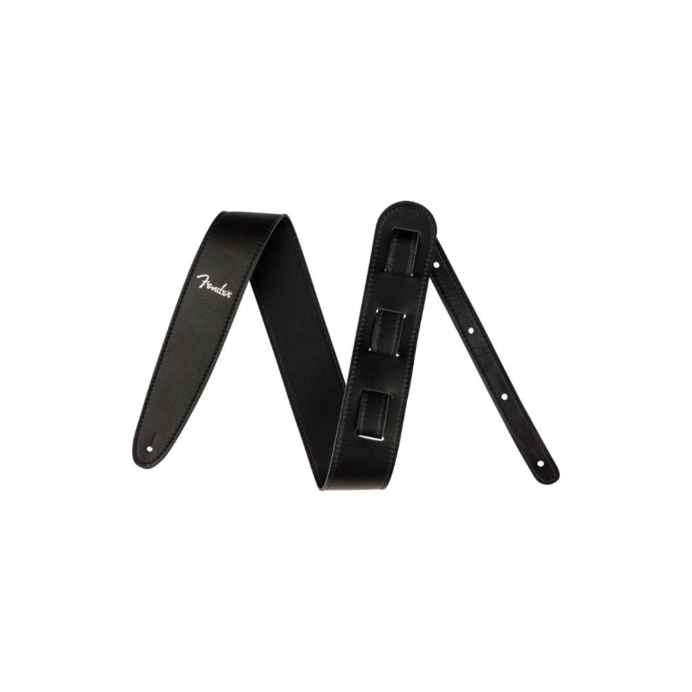 Fender 0990647000 Vegan Leather Strap, Black, 2.5", Microfiber