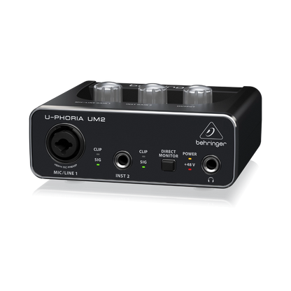 Behringer UM2 Audiophile 2x2 USB Audio Interface with XENYX Mic Preamplifier