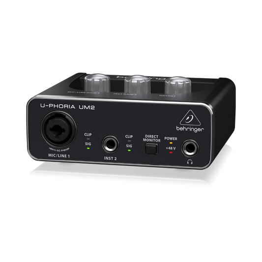 Behringer UM2 Audiophile 2x2 USB Audio Interface with XENYX Mic Preamplifier