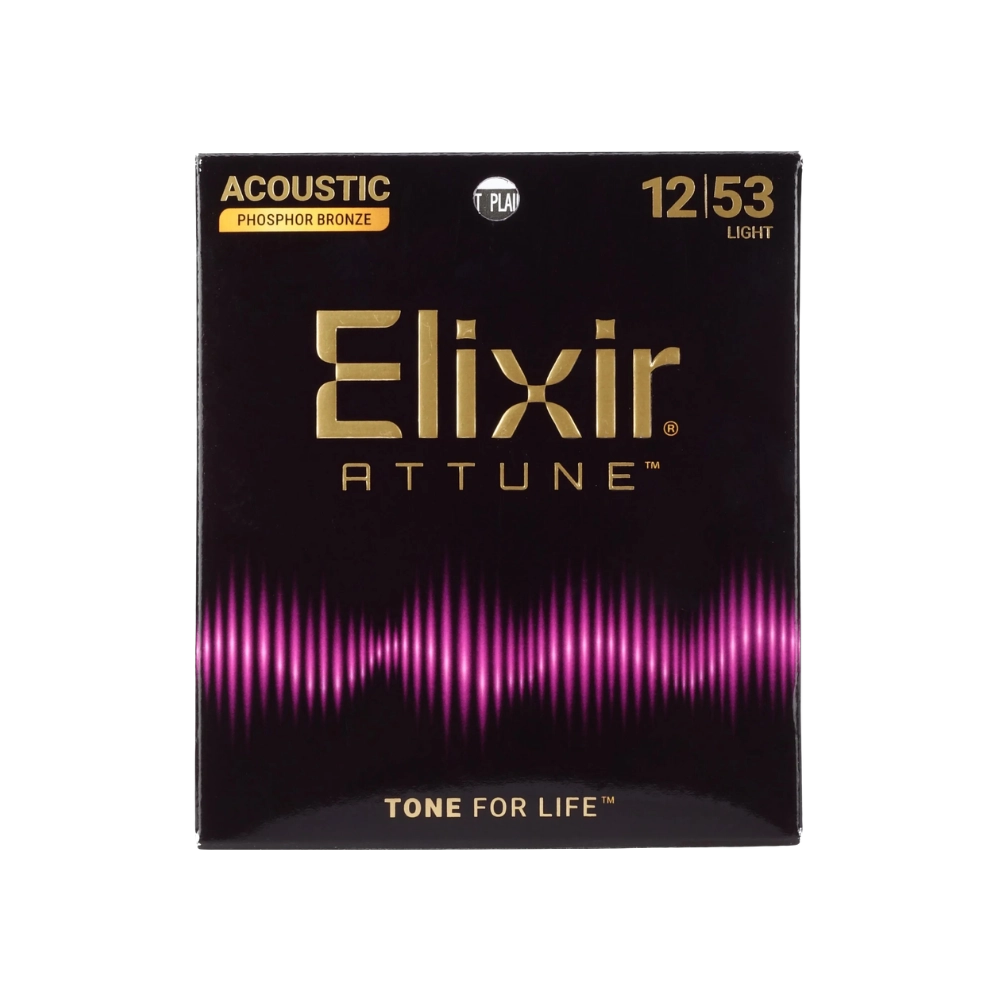 Elixir 21052 Attune Phosphor Bronze Acoustic Guitar Strings - .012-.053 Light