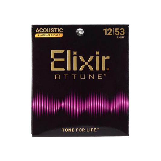 Elixir 21052 Attune Phosphor Bronze Acoustic Guitar Strings - .012-.053 Light