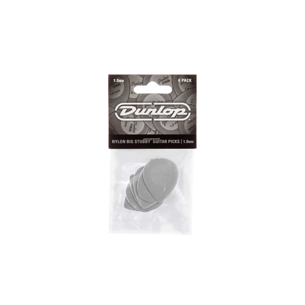 Jim Dunlop BIG STUBBY® NYLON PICK 1.0MM 445P100 (6 Pack)