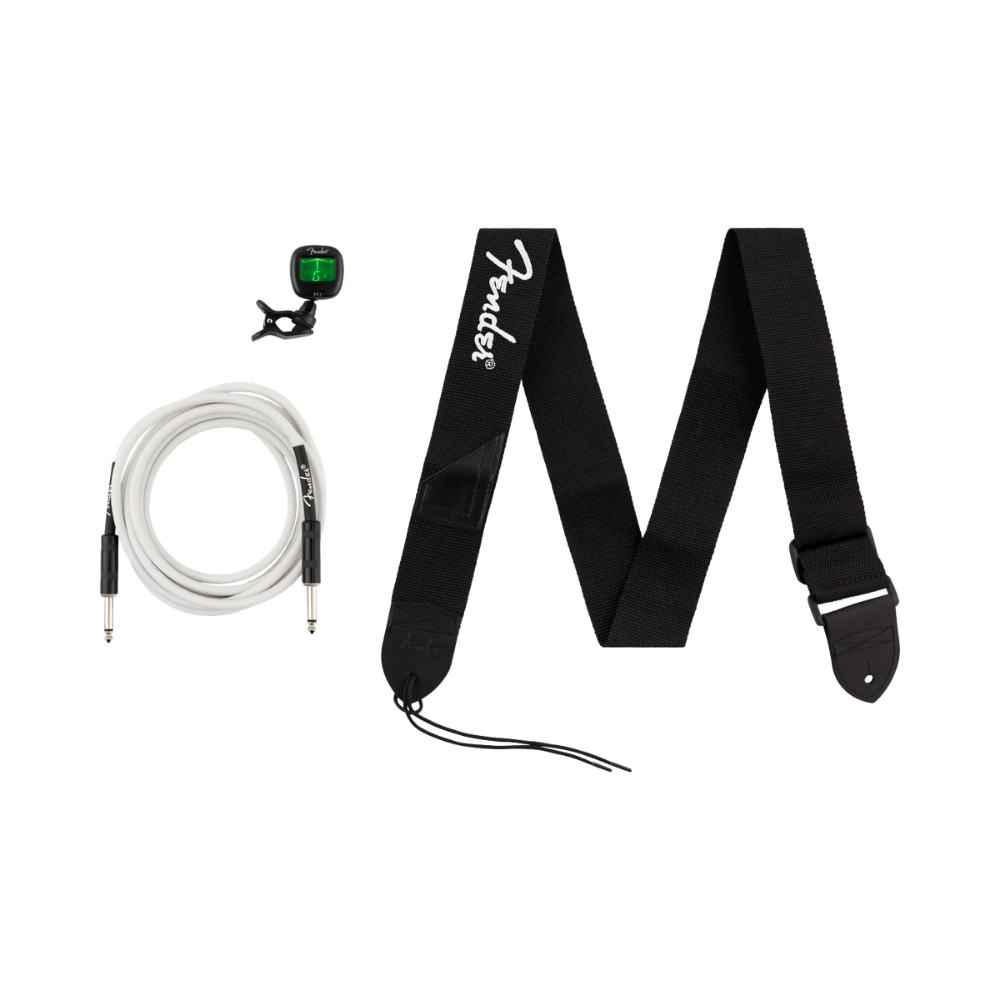 Fender 0992018005 Accessory Essentials Pack - Cable, Clip-On Tuner, Strap