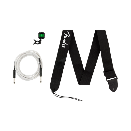 Fender 0992018005 Accessory Essentials Pack - Cable, Clip-On Tuner, Strap