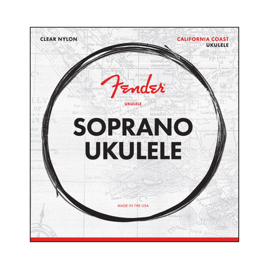 Fender 0730090402 California Coast Soprano Ukulele Strings, Set of Four
