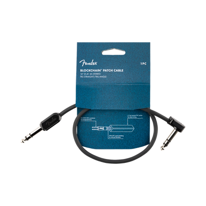 Fender 0990825015 Blockchain 16" Patch Cable, Stereo TRS, Straight/Angle