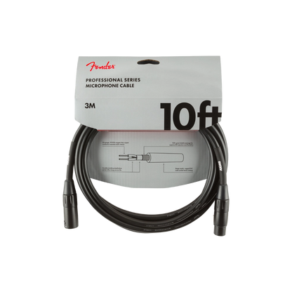 Fender 0990820022 Professional Series Microphone Cable, 10', Black