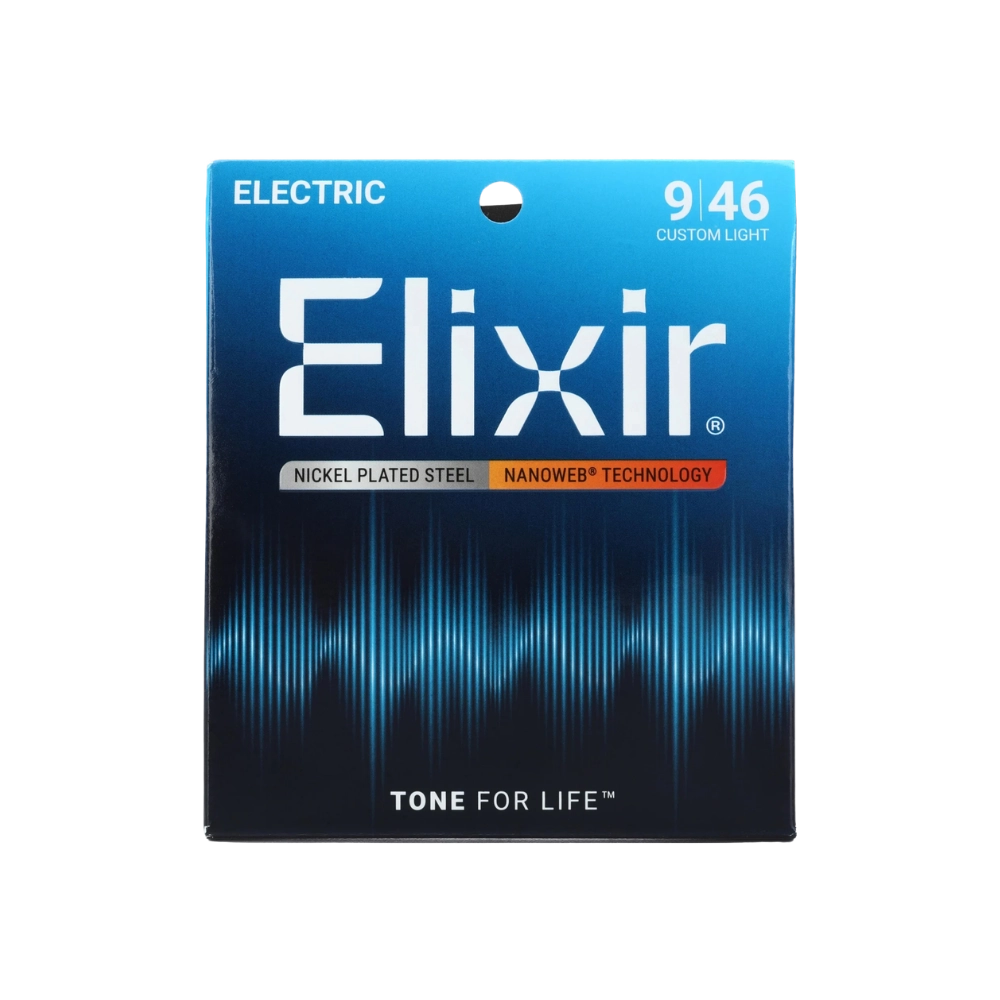 Elixir 12027 Nanoweb Electric Guitar Strings - .009-.046 Custom Light