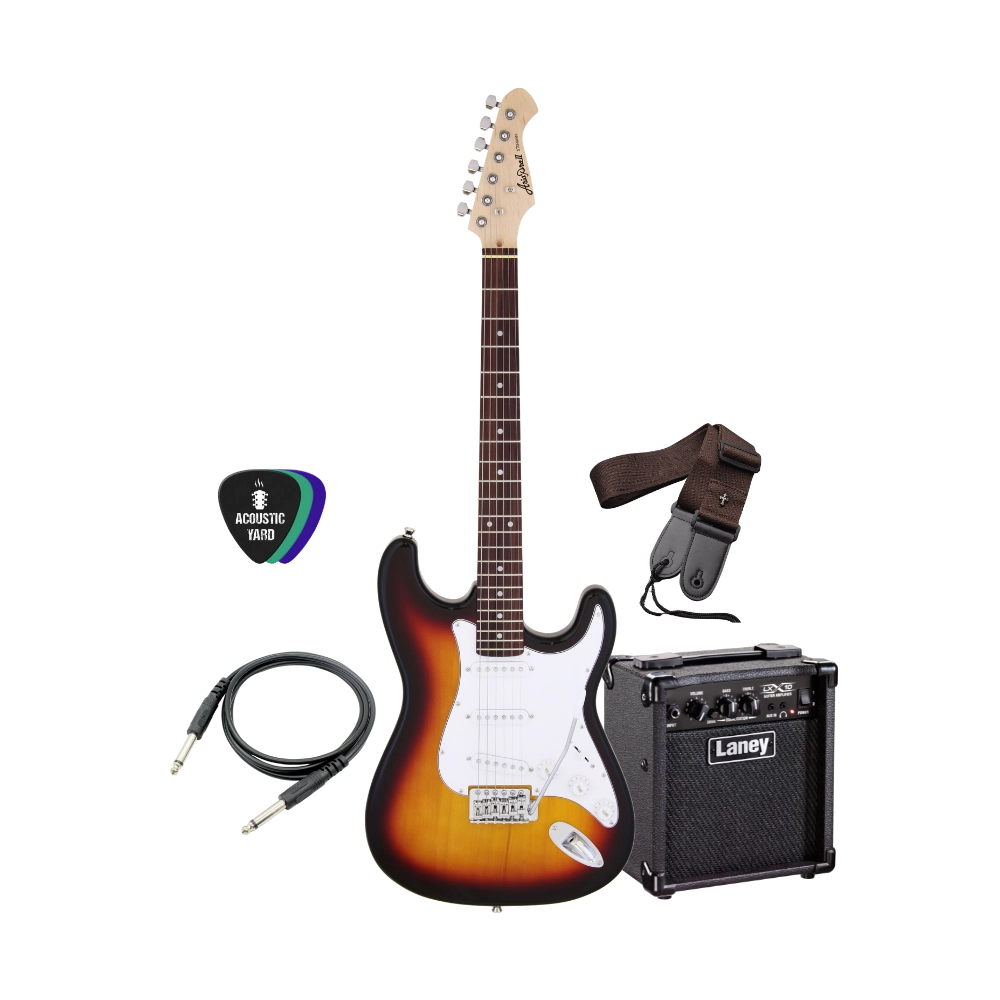 Aria Pro SSS Electric Guitar Bundle