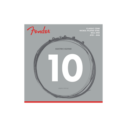 Fender 0730255406 Classic Core Electric Guitar Strings, 255R, Nickel-Plated Steel, Ball Ends (.010-.046)