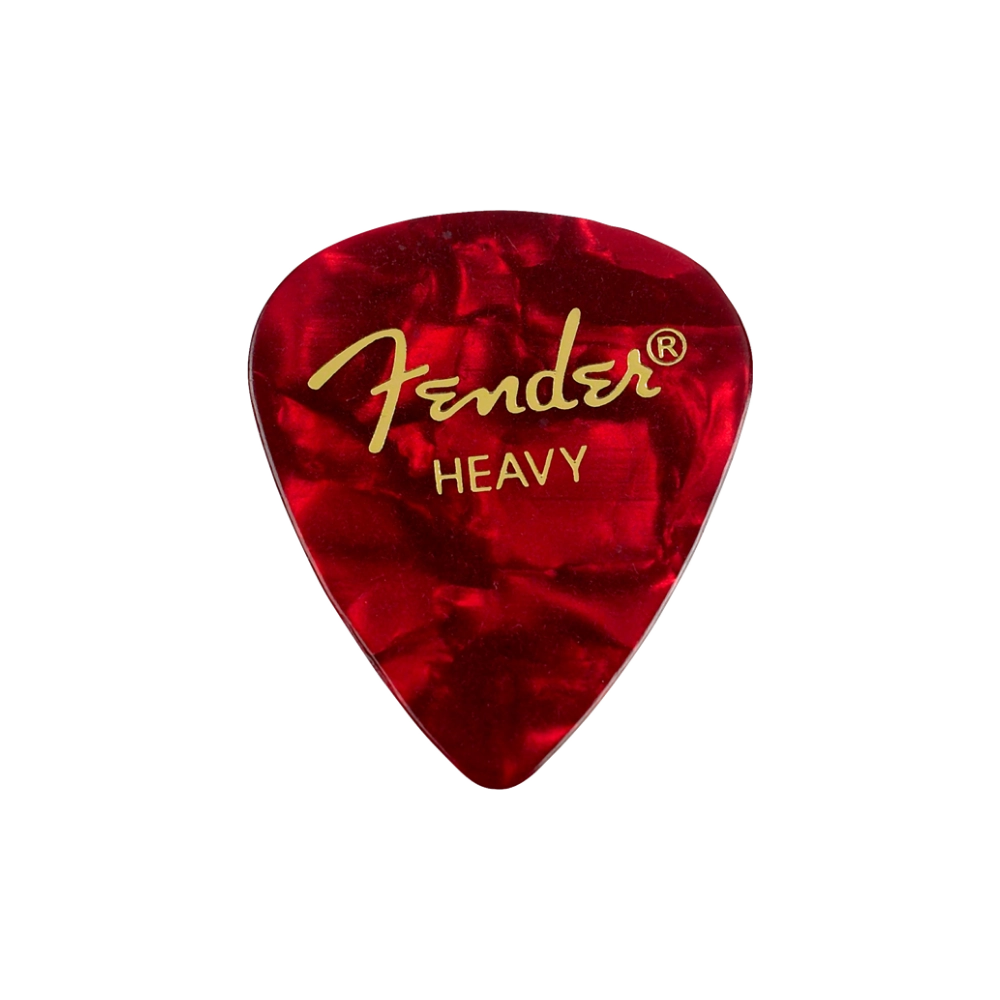 Fender Premium Celluloid 351 Shape Picks, Heavy, Red Moto