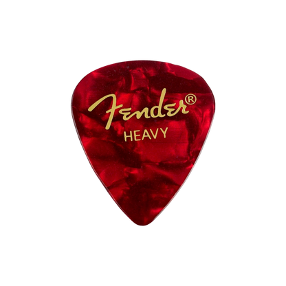 Fender Premium Celluloid 351 Shape Picks, Heavy, Red Moto