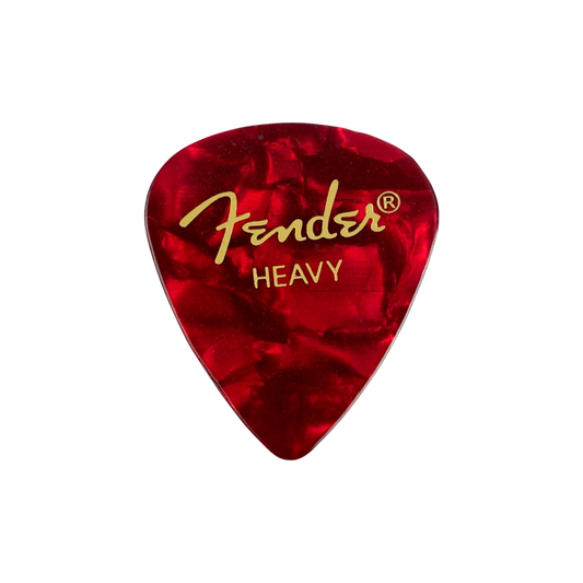 Fender Premium Celluloid 351 Shape Picks, Heavy, Red Moto