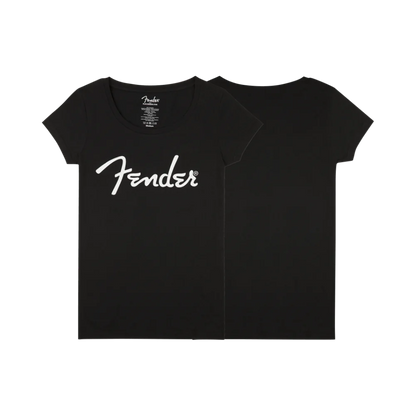 Fender Spaghetti Logo Women's Tee, Black (Multiple Sizes Available)