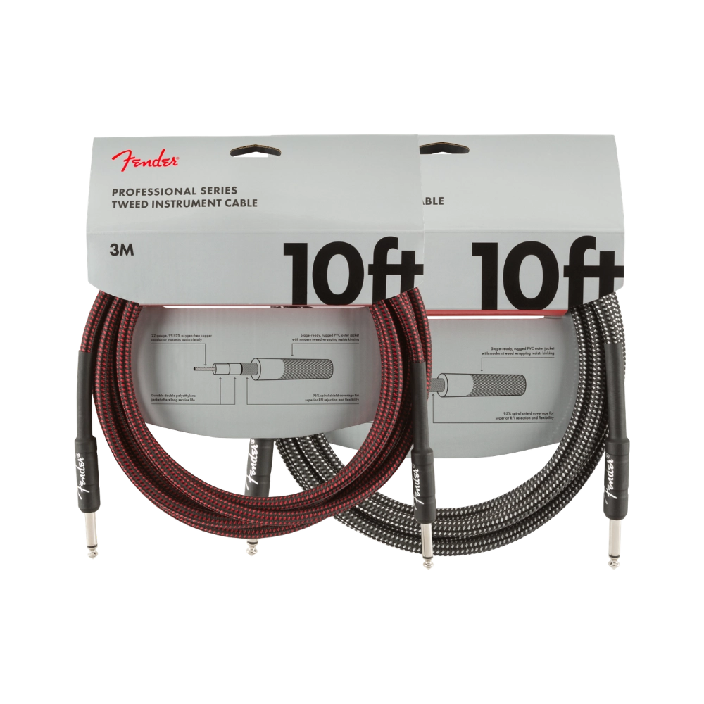 Fender Professional Series Tweed Instrument Cables (Multiple Colors Available)