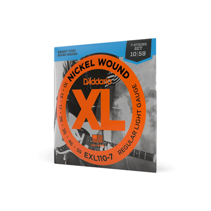 D'Addario 10-59 Regular Light 7-String Electric Guitar Strings EXL110-7