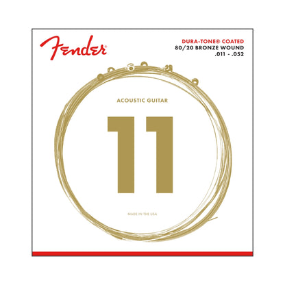 Fender 0730880003 Dura-Tone® 880CL 80/20 Coated Acoustic Guitar Strings 11-52