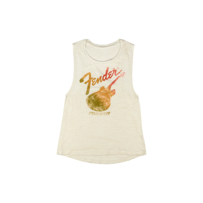 Fender 9190121406 Starcaster Women's Sleeveless T-Shirt, Natural M