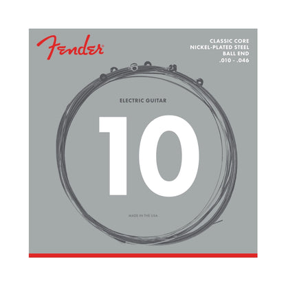 Fender 0730255406 Classic Core Electric Guitar Strings, 255R, Nickel-Plated Steel, Ball Ends (.010-.046)