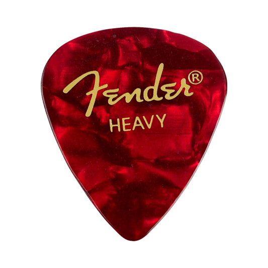 Fender Premium Celluloid 351 Shape Picks, Heavy, Red Moto