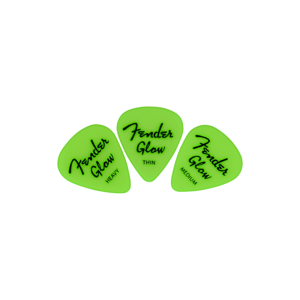 Fender 1980351020 Glow In The Dark 351 Picks, 12-Pack