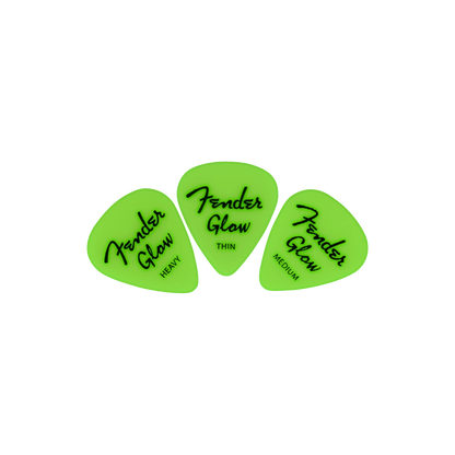Fender 1980351020 Glow In The Dark 351 Picks, 12-Pack