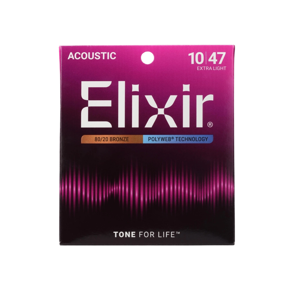 Elixir 11000 Polyweb 80/20 Bronze Acoustic Guitar Strings - .010-.047 Extra Light