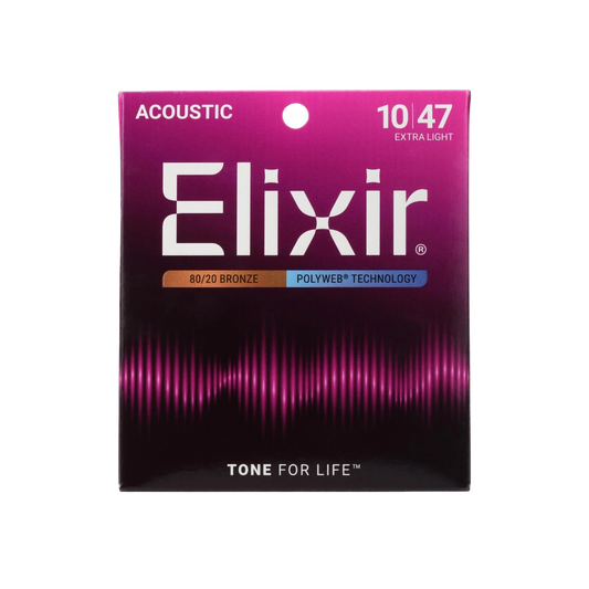 Elixir 11000 Polyweb 80/20 Bronze Acoustic Guitar Strings - .010-.047 Extra Light
