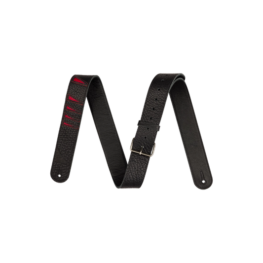 Jackson 2995378002 Shark Fin Leather Strap, Black and Red, 2"