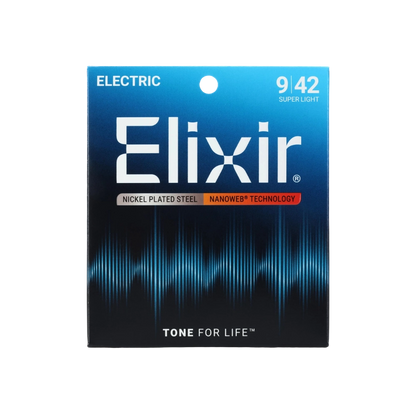 Elixir 12002 Nanoweb Electric Guitar Strings - .009-.042 Super Light