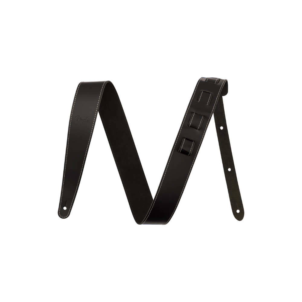 Fender 0990642106 2" Essentials Leather Strap, Black