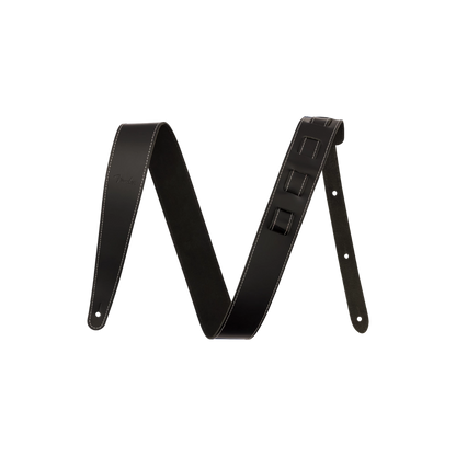 Fender 0990642106 2" Essentials Leather Strap, Black