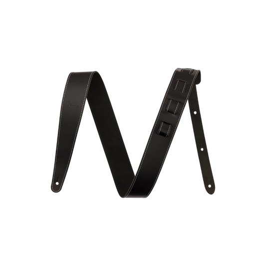 Fender 0990642106 2" Essentials Leather Strap, Black