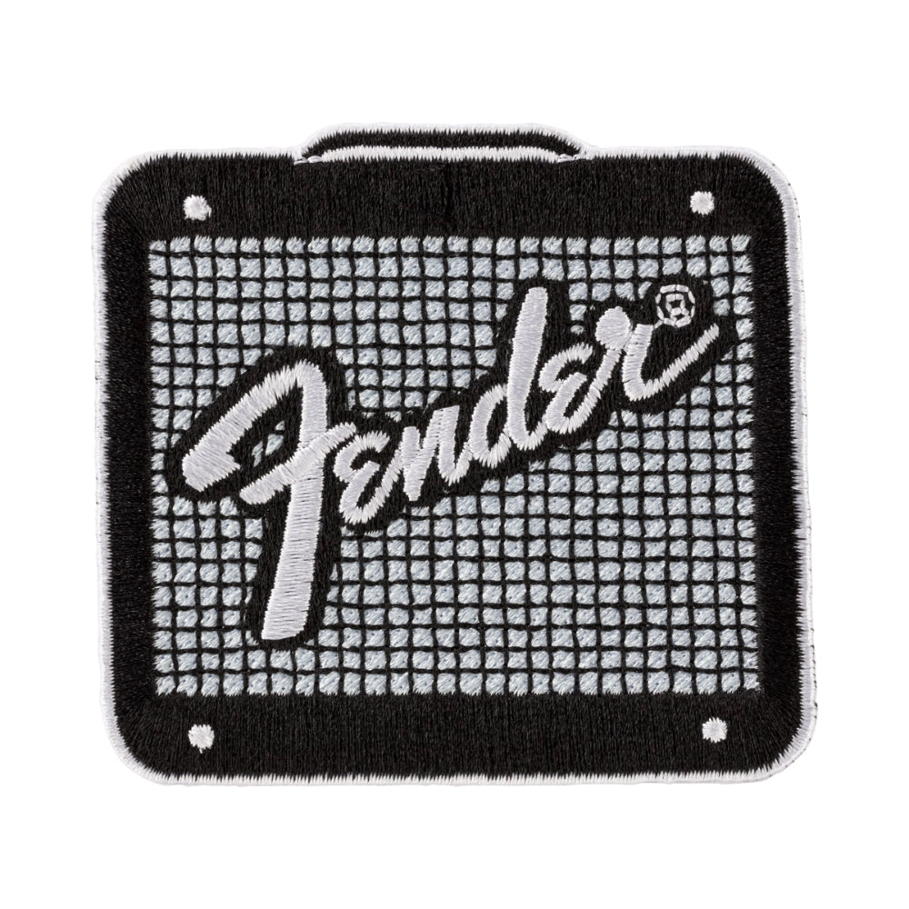 Fender 9122421107 Fender Amp Logo Patch, Black and Chrome