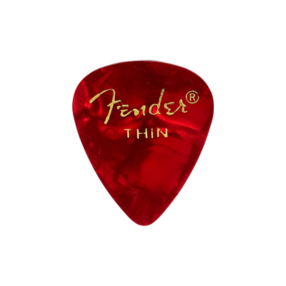 Fender Premium Celluloid 351 Shape Picks, Thin, Red Moto