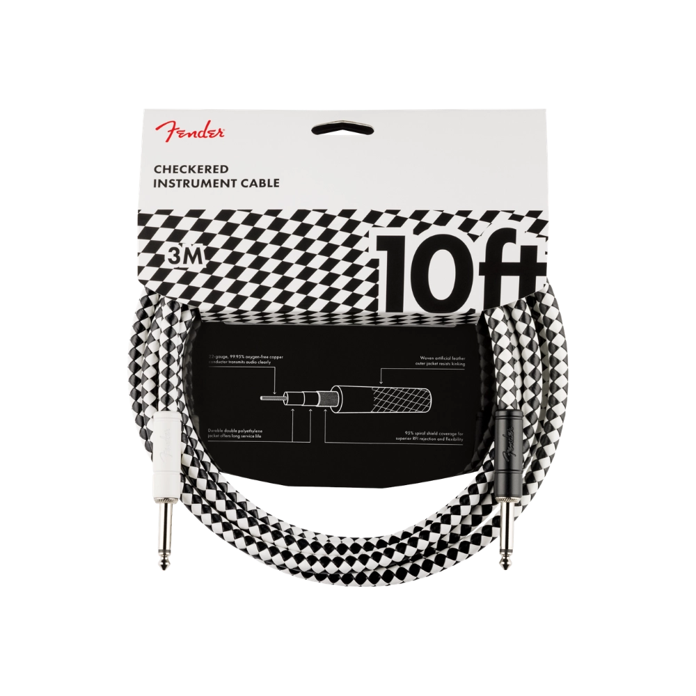 Fender 0990810288 Pro 10' Checkboard Instrument Cable