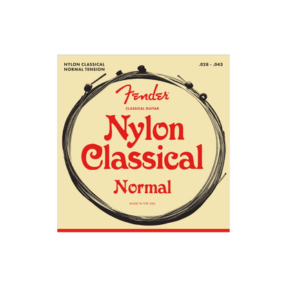 Fender 0730130400 Nylon Acoustic Strings, 130 Clear/Silver, Ball End, Gauges .028-.043, (6)