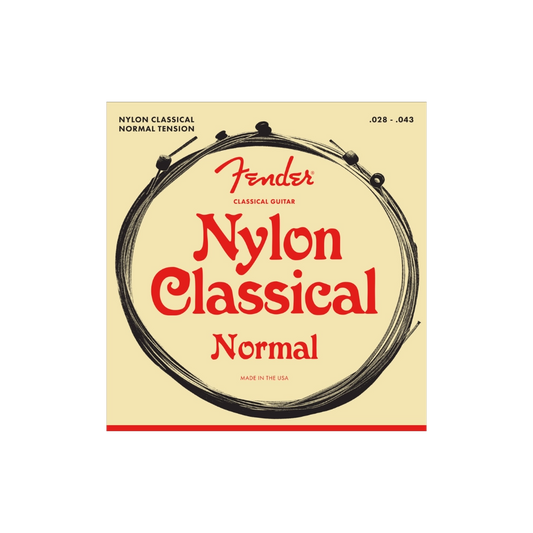 Fender 0730130400 Nylon Acoustic Strings, 130 Clear/Silver, Ball End, Gauges .028-.043, (6)