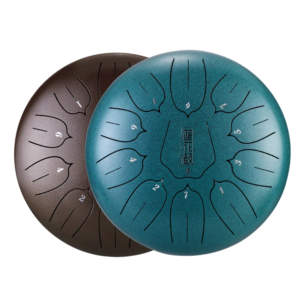HUASHU THS11-10 Carbon Steel Tongue Drum 10 Inch 11 Notes D Major (2 Colors Available)