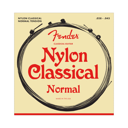 Fender 0730130400 Nylon Acoustic Strings, 130 Clear/Silver, Ball End, Gauges .028-.043, (6)