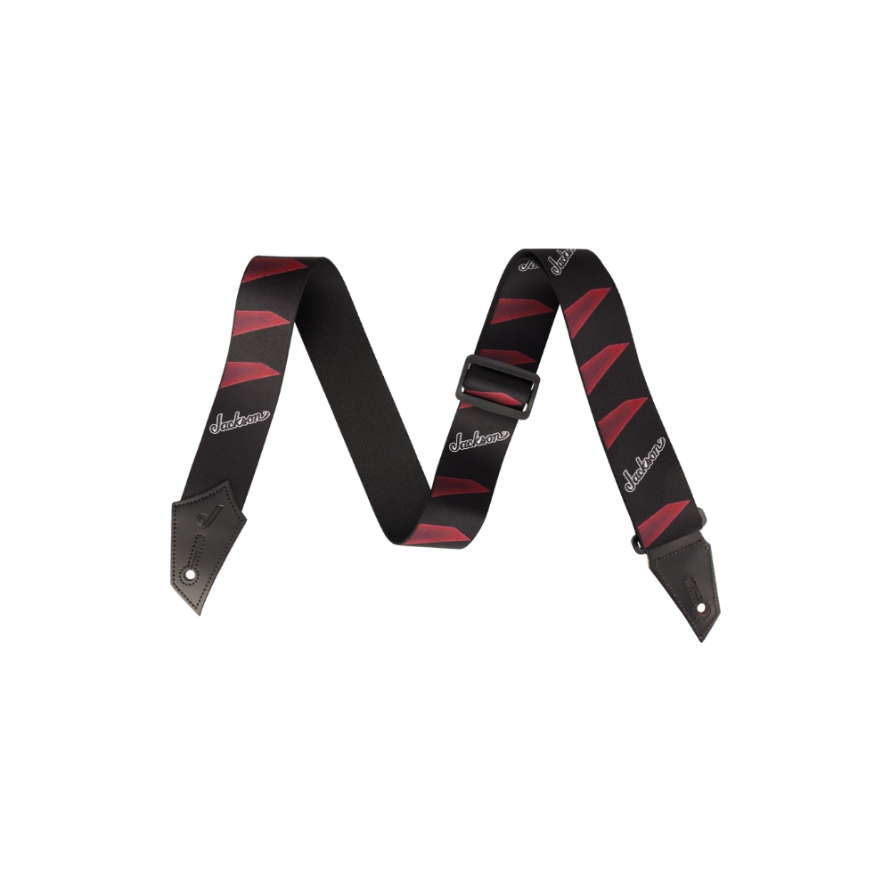 Jackson 2994323004 Strap with Headstock Pattern, Black/Red