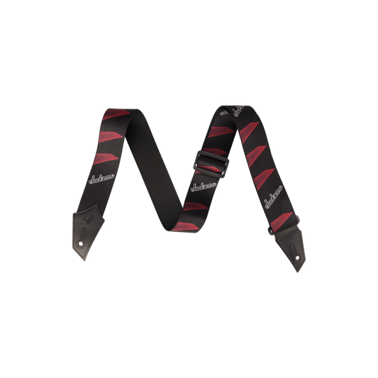 Jackson 2994323004 Strap with Headstock Pattern, Black/Red