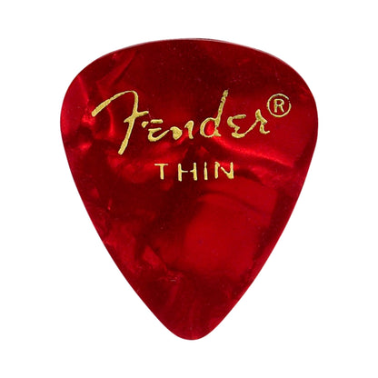 Fender Premium Celluloid 351 Shape Picks, Thin, Red Moto