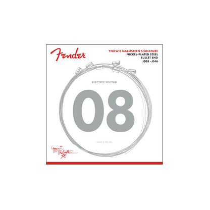 Fender 0733250600  Yngwie Malmsteen Signature Electric Guitar Strings, .008-.046 Gauges, Nickel-Plated Steel