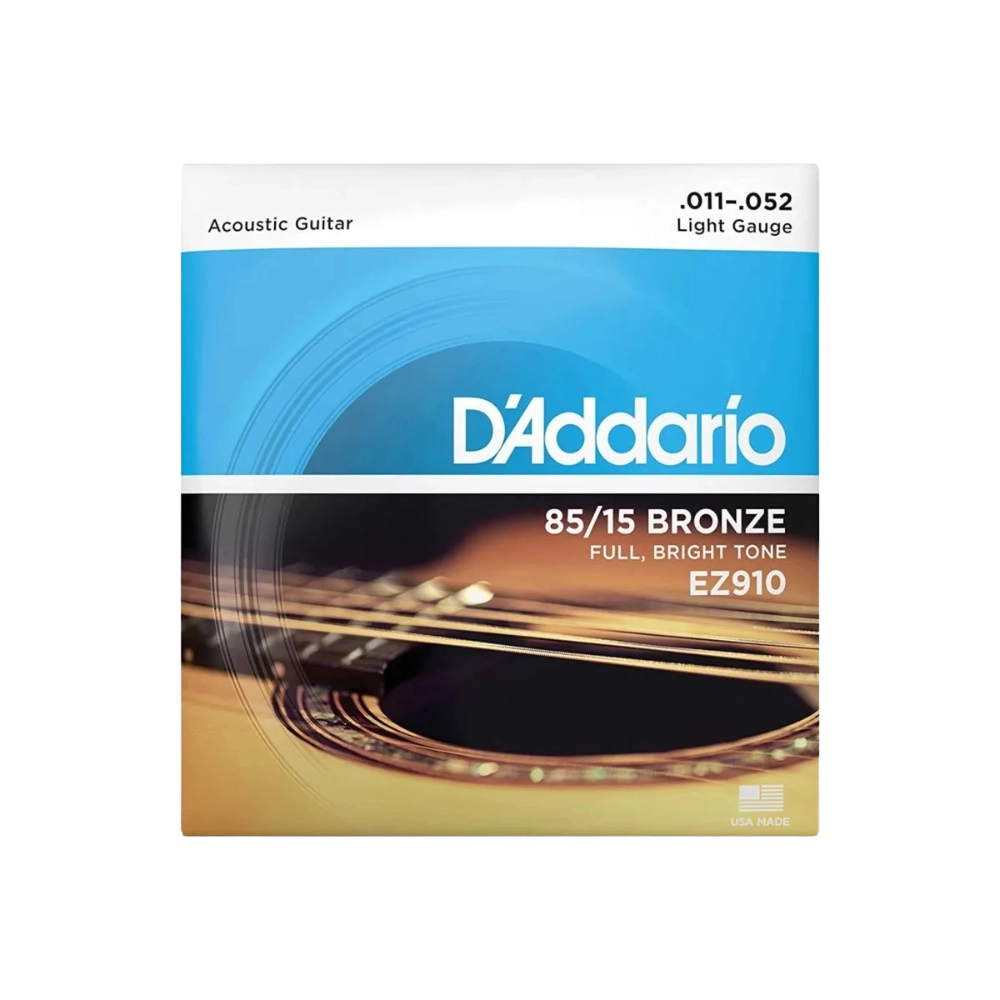 D'Addario 85/15 Bronze Light Gauge Acoustic Guitar Strings EZ910