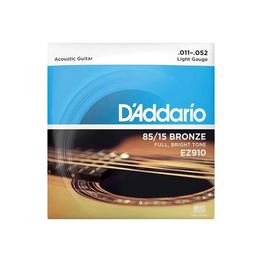 D'Addario 85/15 Bronze Light Gauge Acoustic Guitar Strings EZ910