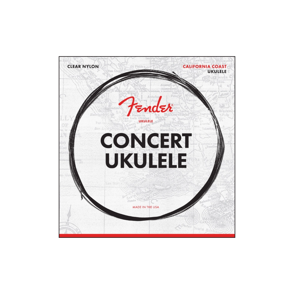 Fender 0730090403 California Coast Concert Ukulele Strings, Set of Four