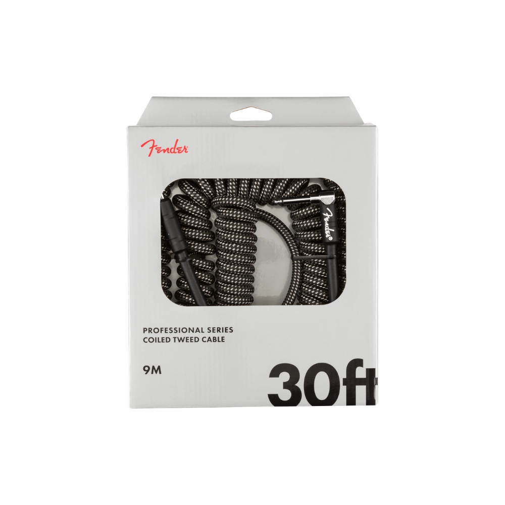 Fender 0990823048 Professional Series Coil Cable, 30', Gray Tweed